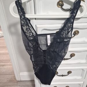 Auden Sheer Black Lace Chemise